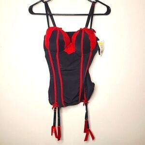 NWT Black and Red Corset Bustier Lingerie
